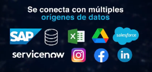 Logos SAP, Microsoft, Salesforce, Servicenow, facebook, instagram linkedin. nota Analytics
